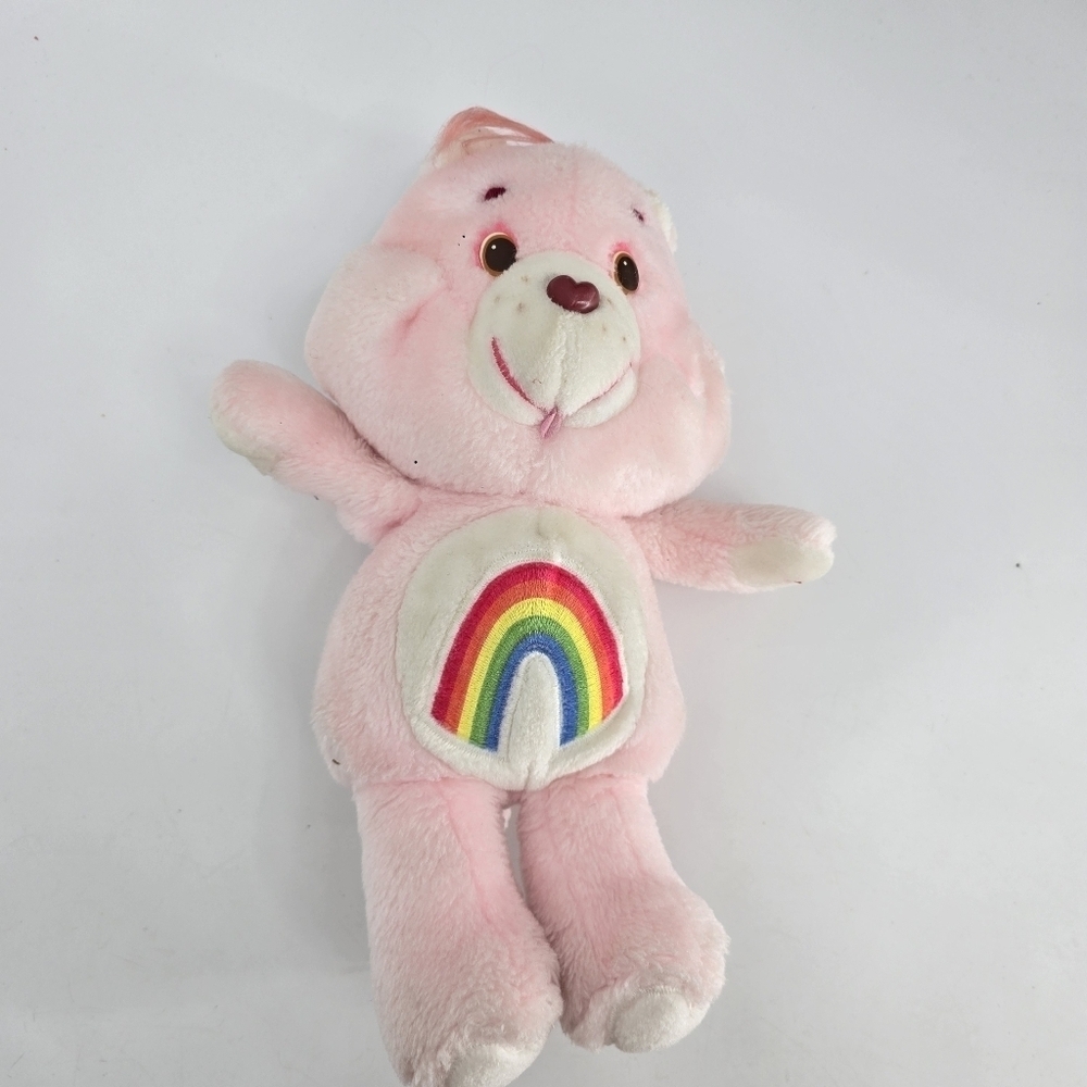 Cheer Vintage Care Bear Rainbow 14" Plush Toy Stuffed Animal Kenner 1983 - Picture 1 of 4